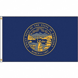 Nylglo Nebraska Flag,5x8 Ft,Nylon 143280