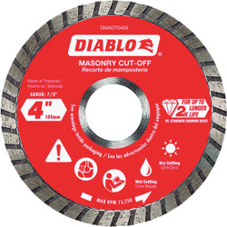 Diablo 4-1/2 in. Diamond Continuous Rim Turbo Dry/Wet Diamond Blade DMADT0450