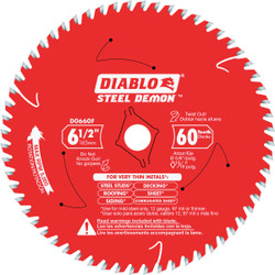 Diablo Steel Demon 6-1/2 in. 60-Tooth Thin Metal Circular Saw Blade Pack of 5