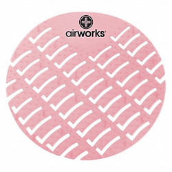 Air Works Urinal Screen,Round,Red,Strawberry,PK60 AWUS004
