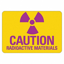 Lyle Radiation Sign,7 in x 10 in,Aluminum LCU1-0017-NA_10x7