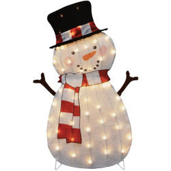 Candy Cane Lane 32 In. LED Snowman Holiday Yard Art 46253