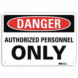 Lyle Danger Sign,10 inx14 in,Aluminum U1-1042-NA_14x10