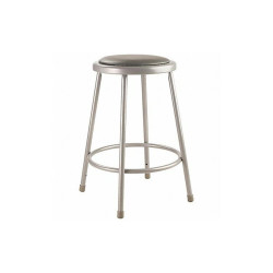 National Public Seating Round Stool,Welded Tube Leg,Gray,24"H 6424