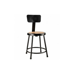 National Public Seating Round Stool,Welded Tube Leg,Black,32"H 6218B-10