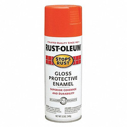 Stops Rust Spray Paint,Orange,12 oz. 214084