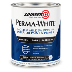 Zinsser Latex Acryl InteriorWhiteSatin,1 qt 2704