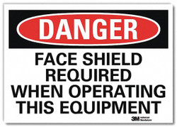 Lyle Danger Sign,10 in x 14 in,Rflct Sheeting  U3-1457-RD_14X10