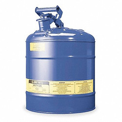 Justrite Type I Safety Can,5 gal.,Blue,16-7/8In H 7150300