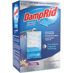 DampRid 15.4 Oz. Lavender Vanilla Hanging Moisture Absorber (3-Pack) FG83LVSB