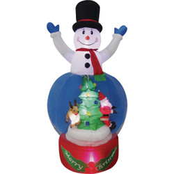 7 Ft. LED Snowman Waterglobe Airblown Inflatable 4124117