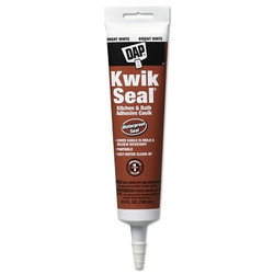 KWIK SEAL Kitchen & Bath Adhesive Sealant, 5-1/2 oz Tube, White