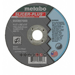 Metabo CutOff Wheel,A60TX,4-1/2"x.045"x7/8"  655997000