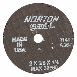 Norton Abrasives CutOff Whl,Gemini,2"x1/8"x1/4",30560rpm 66243411402