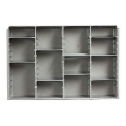 Durham Mfg DrwInsrt,Gry,4Cmptmnt,PlyPrp,Fit12"Box 124-95-ADL-IND