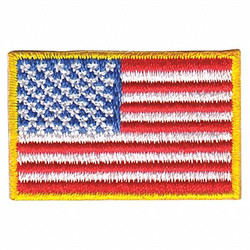 Heros Pride Embroidered Patch,U.S. Flag,Medium Gold 0028