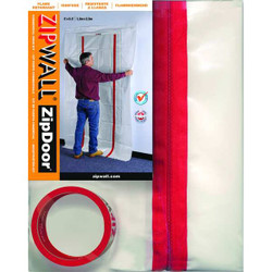 Zipwall Dust Barrier Door,Clear,5 ft x 8-1/2 ft ZDC
