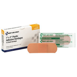 First Aid Only Strip Bandages,3"x1",Plastic,PK16 1-002