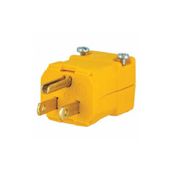 Bryant Straight Blade Plug,Yellow,0.5 HP,125VAC BRY5965Y