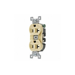 Sim Supply Receptacle,Ivory,Nylon,1.0 HP,3 Wires  5362BI