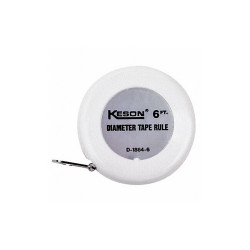 Keson Tape Measure,1/4 In x 6 ft,White,In./Ft. D18646