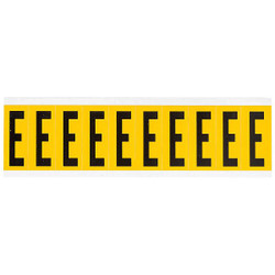 Brady Letter Label,E,2-1/4in.Hx7/8in.W,Vinyl 1534-E