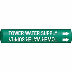 Brady Pipe Mrkr,Tower Water Supply,2in H,2in W 4144-C