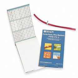 Brady Wire Marker Book,Preprintd, Self-Adhesiv PWM-PK-1