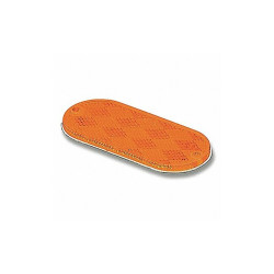 Grote Oval Reflector,Oval,Yellow,4-3/8" L 41033-3