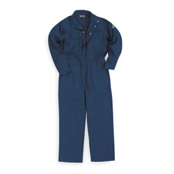 Bulwark Flame-Resistant Coverall,Navy,XL,HRC1 CNB2NV LN 46