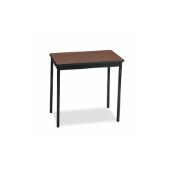 Barricks Utility Table, Rectangular, 30w X 18d X 30h, Walnut/black UT183030-WA