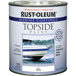 Rust-Oleum Gloss Marine Boat Topside Paint, White, 1 Qt. 206999