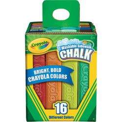 Crayola Multi Color Washable Sidewalk Chalk, (16-Count) 51-2016