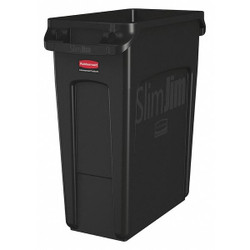 Rubbermaid Commercial Utility Container,16 gal,Plastic,Black 1955959