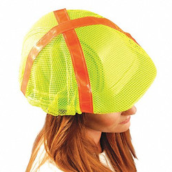 Occunomix Hard Hat Cover,Polyester Mesh,Yellow V896-RY