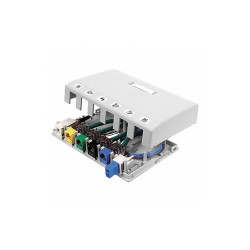 Hubbell Premise Wiring Surface Mount Box,6 Ports,White HSB6W