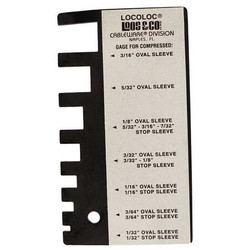 Loos Oval and Stop Sleeve Gauge,1/32-3/16 GA-1P