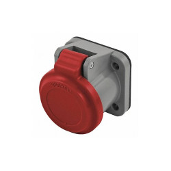 Hubbell Single Pole Connector,Non-Met Cover,Red HBLNCR