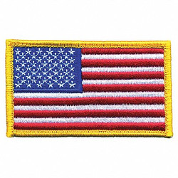 Heros Pride Embroidered Patch,U.S. Flag,Medium Gold 0002