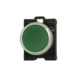 Eaton Flush Push Button, Green,22mm M22M-D-G