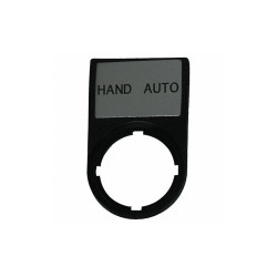 Eaton LegendPlate,HandAuto,Blk/Blk,Rectangular M22S-ST-D11