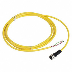 Telemecanique Sensors Cordset,6.56 ft.,Yellow,250VAC/300VDC XZCPV1865L2