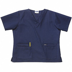 Landau Scrub Shirt,M,Navy,Womens 8219BNPMED