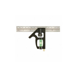 Johnson Level & Tool Combo Square,6 in L,in/mm Graduations 406EM-S