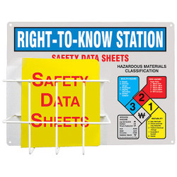 Accuform Right To Know SDS,Kit,18" H x24" W ZRS347