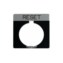 Eaton Legend Plate, Reset, White/Black, Square 10250TS29