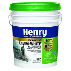 Henry Elastomeric Roof Coating,4.75 gal HE687406