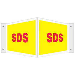 Accuform SDS 3D Projection Sign,8x18 In PSP768