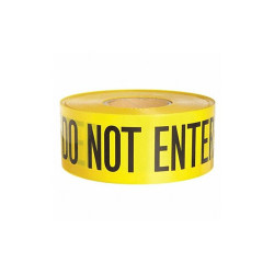 Brady Barricade Tape, Yellow, 1,000 ft L, 3 in 91451