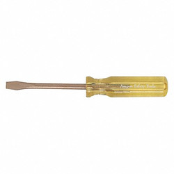 Ampco Safety Tools NonSpark Slotted Screwdriver, 3/16 in S-37